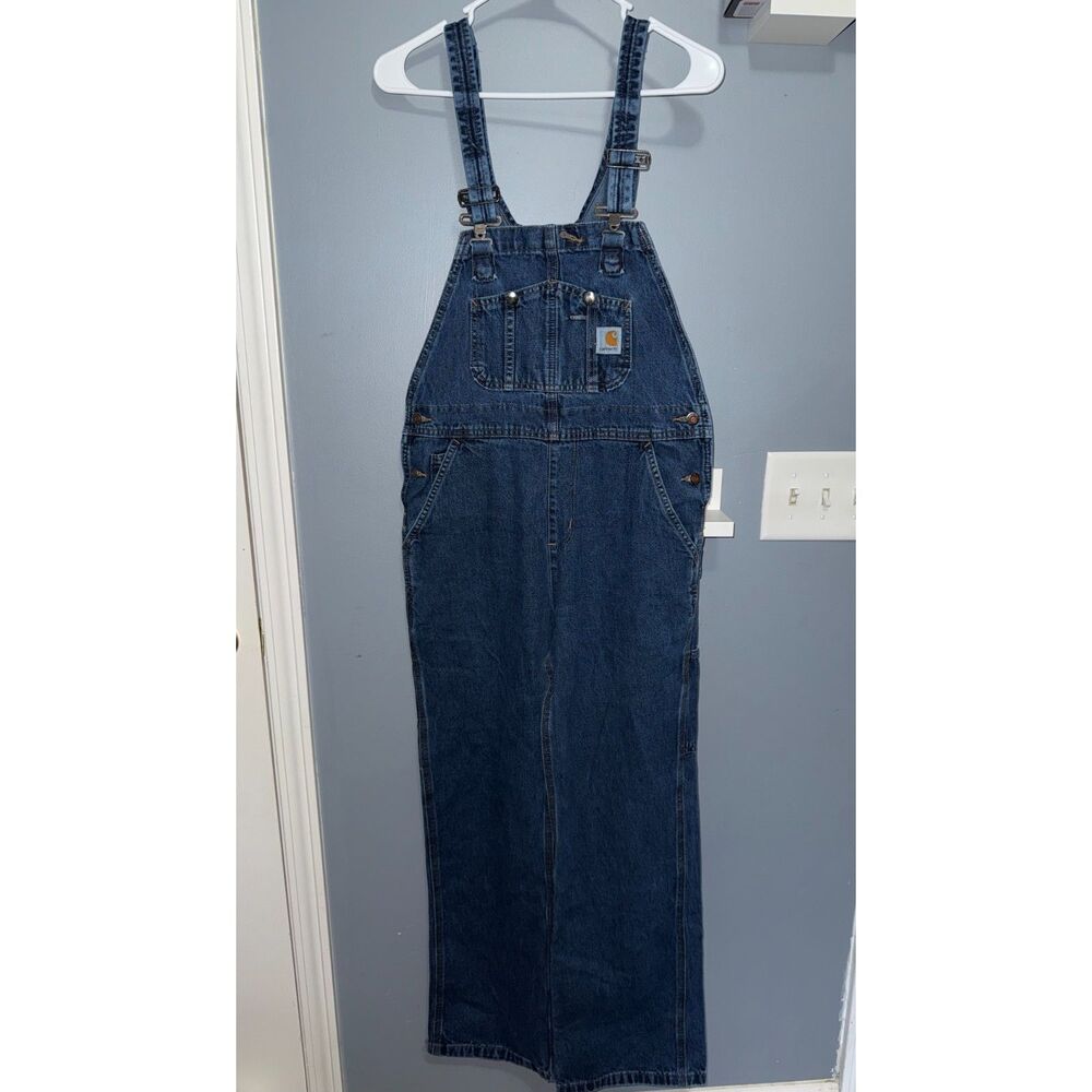 Women's Vintage Carhartt Denim Bib Overalls | Size 4x32 | Premium Denim Coverall